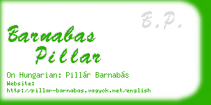 barnabas pillar business card
