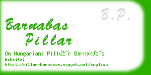 barnabas pillar business card